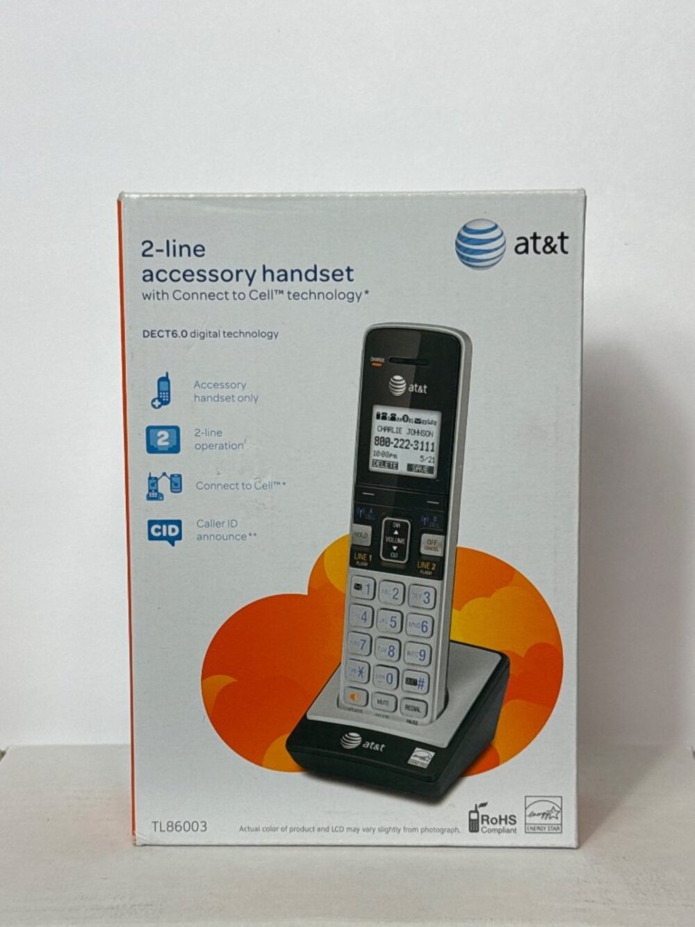 AT&T TL86003 2-Line Connect-To-Cell Caller ID Handset For TL86103 NEW IN BOX